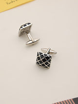 Black Check Cufflinks - TOSSIDO