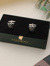 Black Check Cufflinks - TOSSIDO