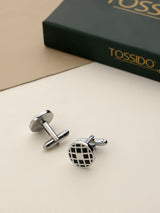 Black Check Cufflinks - TOSSIDO