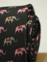 Black Elephant Necktie - TOSSIDO