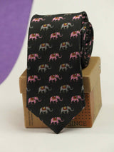 Black Elephant Necktie - TOSSIDO