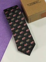 Black Elephant Necktie - TOSSIDO
