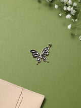 Black Enamel Butterfly Pendant - TOSSIDO