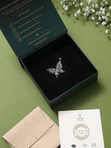 Black Enamel Butterfly Pendant - TOSSIDO