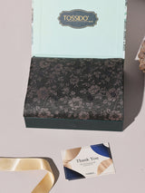 Black Floral Performance Silk™ Pocket Square - TOSSIDO