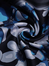 Black Floral Pocket Square - TOSSIDO