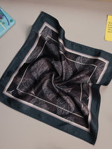 Black Floral Pocket Square - TOSSIDO