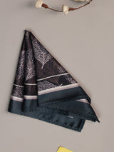 Black Floral Pocket Square - TOSSIDO