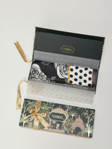 Black Floral Short Scarf - TOSSIDO