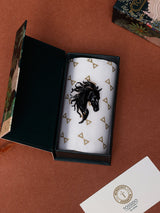 Black Flowing Mane Horse Head Brooch - TOSSIDO