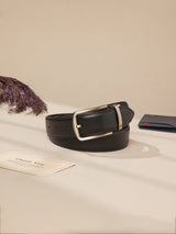 Black Formal Leather Belt - TOSSIDO