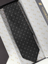 Black Geometric Broad Necktie - TOSSIDO