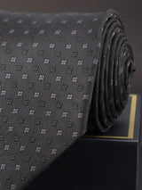 Black Geometric Broad Necktie - TOSSIDO
