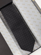 Black Geometric Broad Necktie - TOSSIDO