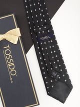 Black Geometric Broad Necktie - TOSSIDO