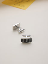 Black Geometric Cufflinks - TOSSIDO