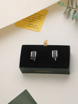 Black Geometric Cufflinks - TOSSIDO