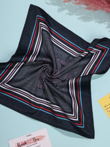 Black Geometric Pocket Square - TOSSIDO