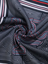 Black Geometric Pocket Square - TOSSIDO