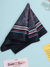 Black Geometric Pocket Square - TOSSIDO