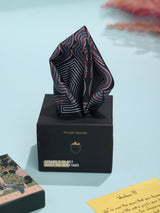 Black Geometric Pocket Square - TOSSIDO