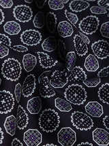 Black Geometric Silk Pocket Square - TOSSIDO