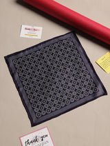 Black Geometric Silk Pocket Square - TOSSIDO