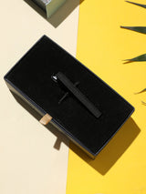 Black Geometric Tie bar - TOSSIDO