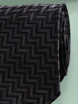 Black Geometric Woven Necktie - TOSSIDO