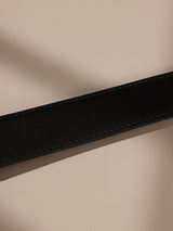 Black Glossy Leather Belt
