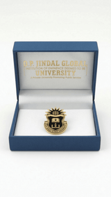 Black & Gold JGU Crest Lapel Pin - TOSSIDO