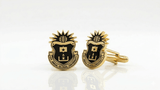Black & Gold Logo Crest Cufflinks - TOSSIDO