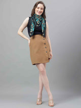 Black & Green Paisley Scarf & Scarf Bag Set - TOSSIDO