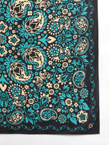 Black & Green Paisley Scarf & Scarf Bag Set - TOSSIDO