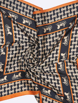 Black Horse Print Neckerchief - TOSSIDO