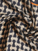Black Horse Print Neckerchief - TOSSIDO