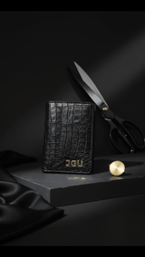 Black JGU Regal Croc Wallet Cover - TOSSIDO