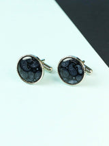 Black Paisley Cufflink - TOSSIDO