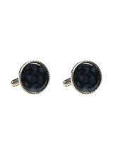 Black Paisley Cufflink - TOSSIDO
