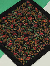 Black Paisley Pocket Square - TOSSIDO