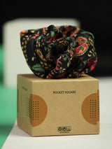 Black Paisley Pocket Square - TOSSIDO