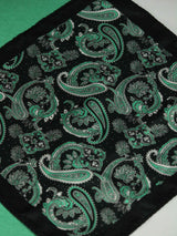 Black Paisley Pocket Square - TOSSIDO