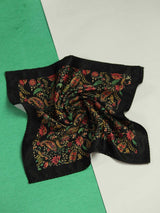 Black Paisley Pocket Square - TOSSIDO