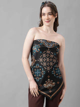 Black Paisley Scarf & Scarf Bag Set - TOSSIDO