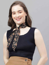 Black Paisley Scarf & Scarf Bag Set - TOSSIDO