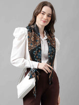 Black Paisley Scarf & Scarf Bag Set - TOSSIDO