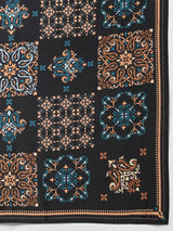 Black Paisley Scarf & Scarf Bag Set - TOSSIDO