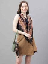 Black Paisley Scarf & Scarf Bag Set - TOSSIDO