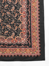 Black Paisley Scarf & Scarf Bag Set - TOSSIDO