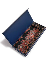 Black Paisley Scarf & Scarf Bag Set - TOSSIDO